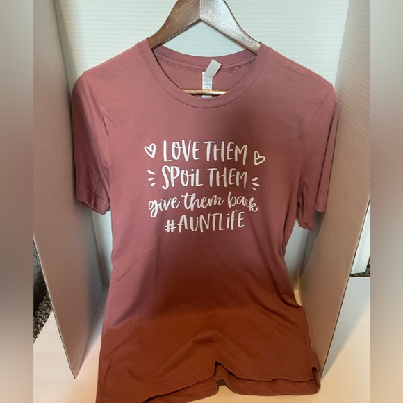 Bella-Cannvas pink I love to spoil them #Auntielife t-shirt-small - Picture 1 of 4